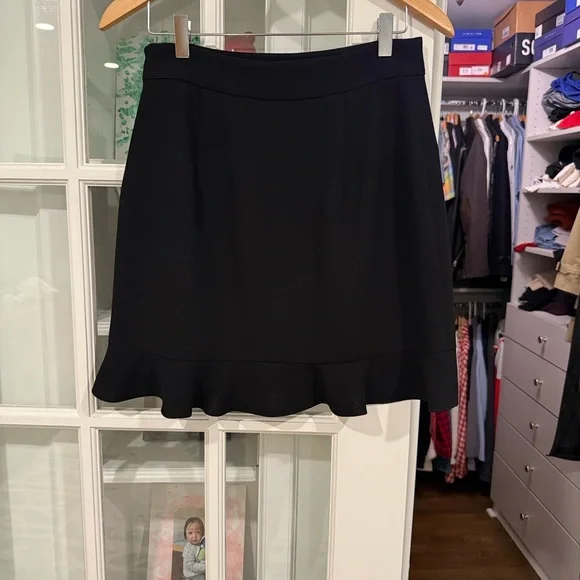 Club Monaco Black Mini Skirt with Ruffle Detail - Picture 3 of 3